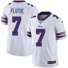Men Buffalo Bills 7 Doug Flutie Nike White Game Retired Player NFL Jersey